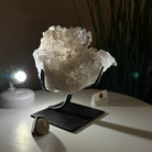 Super Quality Clear Quartz Cluster, Metal Stand, 5 lbs & 6.4" Tall 5495 - 0093 - Brazil GemsBrazil GemsSuper Quality Clear Quartz Cluster, Metal Stand, 5 lbs & 6.4" Tall 5495 - 0093Clusters on Fixed Bases5495 - 0093