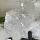 Super Quality Clear Quartz Cluster, Metal Stand, 5 lbs & 6.4" Tall 5495 - 0093 - Brazil GemsBrazil GemsSuper Quality Clear Quartz Cluster, Metal Stand, 5 lbs & 6.4" Tall 5495 - 0093Clusters on Fixed Bases5495 - 0093
