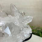 Super Quality Clear Quartz Cluster, Metal Stand, 6.1 lbs & 6.2" Tall 5495 - 0098 - Brazil GemsBrazil GemsSuper Quality Clear Quartz Cluster, Metal Stand, 6.1 lbs & 6.2" Tall 5495 - 0098Clusters on Fixed Bases5495 - 0098