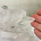Super Quality Clear Quartz Cluster, Metal Stand, 6.1 lbs & 6.2" Tall 5495 - 0098 - Brazil GemsBrazil GemsSuper Quality Clear Quartz Cluster, Metal Stand, 6.1 lbs & 6.2" Tall 5495 - 0098Clusters on Fixed Bases5495 - 0098