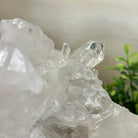 Super Quality Clear Quartz Cluster, Metal Stand, 6.1 lbs & 6.2" Tall 5495 - 0098 - Brazil GemsBrazil GemsSuper Quality Clear Quartz Cluster, Metal Stand, 6.1 lbs & 6.2" Tall 5495 - 0098Clusters on Fixed Bases5495 - 0098