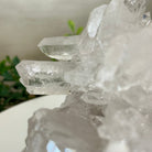 Super Quality Clear Quartz Cluster, Metal Stand, 6.1 lbs & 6.2" Tall 5495 - 0098 - Brazil GemsBrazil GemsSuper Quality Clear Quartz Cluster, Metal Stand, 6.1 lbs & 6.2" Tall 5495 - 0098Clusters on Fixed Bases5495 - 0098