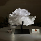 Super Quality Clear Quartz Cluster, Metal Stand, 6.1 lbs & 6.2" Tall 5495 - 0098 - Brazil GemsBrazil GemsSuper Quality Clear Quartz Cluster, Metal Stand, 6.1 lbs & 6.2" Tall 5495 - 0098Clusters on Fixed Bases5495 - 0098