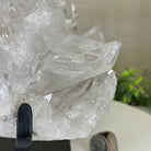 Super Quality Clear Quartz Cluster, Metal Stand, 6.1 lbs & 6.2" Tall 5495 - 0098 - Brazil GemsBrazil GemsSuper Quality Clear Quartz Cluster, Metal Stand, 6.1 lbs & 6.2" Tall 5495 - 0098Clusters on Fixed Bases5495 - 0098
