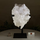 Super Quality Clear Quartz Cluster, Metal Stand, 6.1 lbs & 9.3" Tall 5495 - 0097 - Brazil GemsBrazil GemsSuper Quality Clear Quartz Cluster, Metal Stand, 6.1 lbs & 9.3" Tall 5495 - 0097Clusters on Fixed Bases5495 - 0097