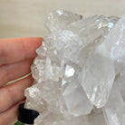 Super Quality Clear Quartz Cluster, Metal Stand, 6.1 lbs & 9.3" Tall 5495 - 0097 - Brazil GemsBrazil GemsSuper Quality Clear Quartz Cluster, Metal Stand, 6.1 lbs & 9.3" Tall 5495 - 0097Clusters on Fixed Bases5495 - 0097