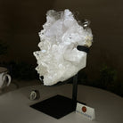 Super Quality Clear Quartz Cluster, Metal Stand, 6.1 lbs & 9.3" Tall 5495 - 0097 - Brazil GemsBrazil GemsSuper Quality Clear Quartz Cluster, Metal Stand, 6.1 lbs & 9.3" Tall 5495 - 0097Clusters on Fixed Bases5495 - 0097