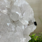 Super Quality Clear Quartz Cluster, Metal Stand, 6.1 lbs & 9.3" Tall 5495 - 0097 - Brazil GemsBrazil GemsSuper Quality Clear Quartz Cluster, Metal Stand, 6.1 lbs & 9.3" Tall 5495 - 0097Clusters on Fixed Bases5495 - 0097
