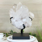 Super Quality Clear Quartz Cluster, Metal Stand, 63.9 lbs & 18.6" Tall 5495 - 0102 - Brazil GemsBrazil GemsSuper Quality Clear Quartz Cluster, Metal Stand, 63.9 lbs & 18.6" Tall 5495 - 0102Clusters on Fixed Bases5495 - 0102