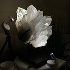 Super Quality Clear Quartz Cluster, Metal Stand, 63.9 lbs & 18.6" Tall 5495 - 0102 - Brazil GemsBrazil GemsSuper Quality Clear Quartz Cluster, Metal Stand, 63.9 lbs & 18.6" Tall 5495 - 0102Clusters on Fixed Bases5495 - 0102