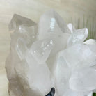 Super Quality Clear Quartz Cluster, Metal Stand, 63.9 lbs & 18.6" Tall 5495 - 0102 - Brazil GemsBrazil GemsSuper Quality Clear Quartz Cluster, Metal Stand, 63.9 lbs & 18.6" Tall 5495 - 0102Clusters on Fixed Bases5495 - 0102