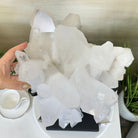 Super Quality Clear Quartz Cluster, Metal Stand, 63.9 lbs & 18.6" Tall 5495 - 0102 - Brazil GemsBrazil GemsSuper Quality Clear Quartz Cluster, Metal Stand, 63.9 lbs & 18.6" Tall 5495 - 0102Clusters on Fixed Bases5495 - 0102