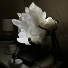Super Quality Clear Quartz Cluster, Metal Stand, 63.9 lbs & 18.6" Tall 5495 - 0102 - Brazil GemsBrazil GemsSuper Quality Clear Quartz Cluster, Metal Stand, 63.9 lbs & 18.6" Tall 5495 - 0102Clusters on Fixed Bases5495 - 0102