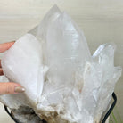 Super Quality Clear Quartz Cluster, Metal Stand, 63.9 lbs & 18.6" Tall 5495 - 0102 - Brazil GemsBrazil GemsSuper Quality Clear Quartz Cluster, Metal Stand, 63.9 lbs & 18.6" Tall 5495 - 0102Clusters on Fixed Bases5495 - 0102