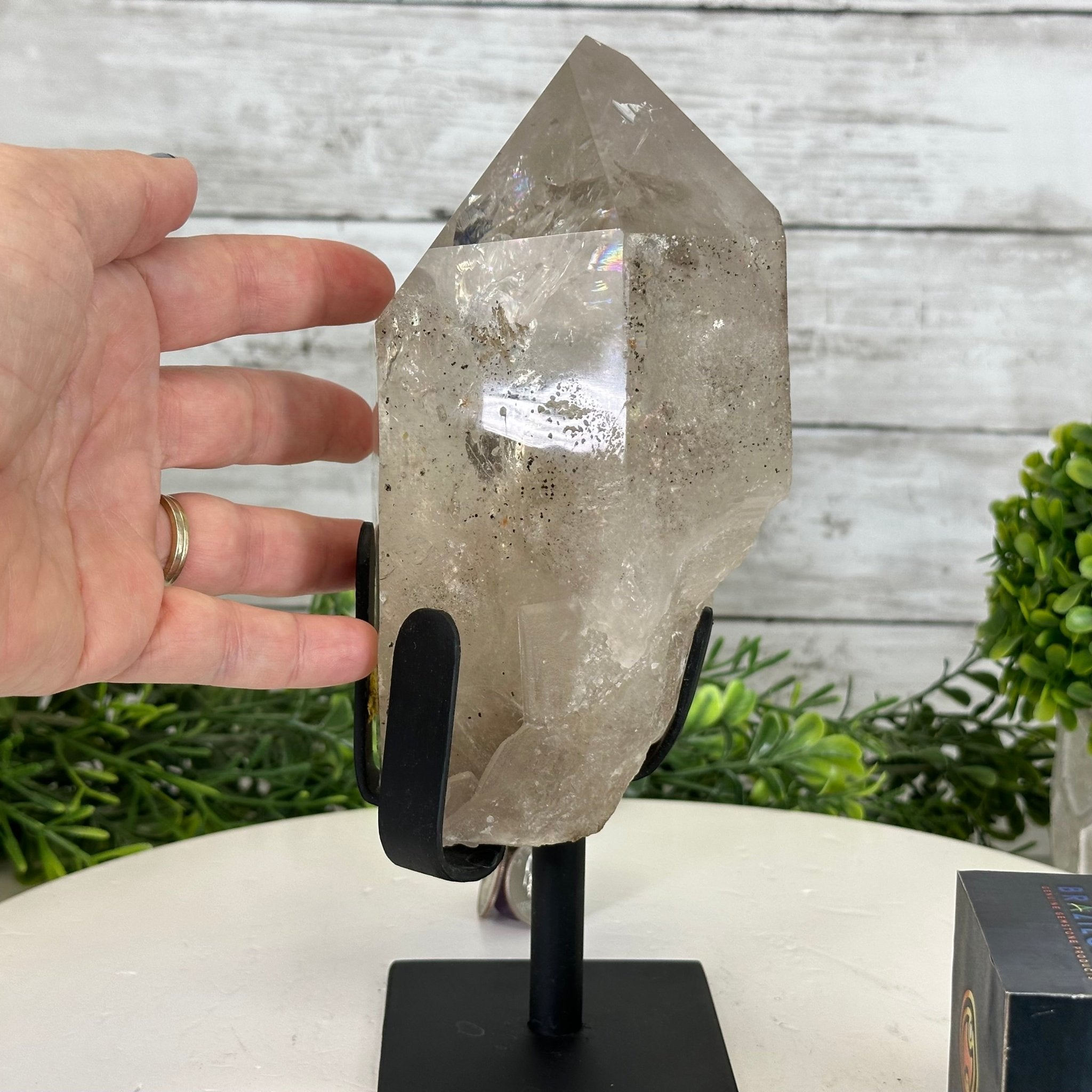 Clear Quartz Crystal Point on Fixed Base #3121CQ-009 – Brazil Gems