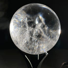 Super Quality Clear Quartz Sphere on a Metal Base, 0.4 lbs & 4.6" Tall #5631 - 0013 - Brazil GemsBrazil GemsSuper Quality Clear Quartz Sphere on a Metal Base, 0.4 lbs & 4.6" Tall #5631 - 0013Spheres5631 - 0013