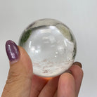 Super Quality Clear Quartz Sphere on a Metal Base, 0.4 lbs & 4.6" Tall #5631 - 0013 - Brazil GemsBrazil GemsSuper Quality Clear Quartz Sphere on a Metal Base, 0.4 lbs & 4.6" Tall #5631 - 0013Spheres5631 - 0013