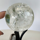 Super Quality Clear Quartz Sphere on a Metal Base, 0.6 lbs & 4.9" Tall #5631 - 0014 - Brazil GemsBrazil GemsSuper Quality Clear Quartz Sphere on a Metal Base, 0.6 lbs & 4.9" Tall #5631 - 0014Spheres5631 - 0014