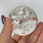 Super Quality Clear Quartz Sphere on a Metal Base, 0.6 lbs & 4.9" Tall #5631 - 0014 - Brazil GemsBrazil GemsSuper Quality Clear Quartz Sphere on a Metal Base, 0.6 lbs & 4.9" Tall #5631 - 0014Spheres5631 - 0014