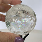 Super Quality Clear Quartz Sphere on a Metal Base, 0.6 lbs & 4.9" Tall #5631 - 0014 - Brazil GemsBrazil GemsSuper Quality Clear Quartz Sphere on a Metal Base, 0.6 lbs & 4.9" Tall #5631 - 0014Spheres5631 - 0014