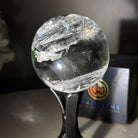 Super Quality Clear Quartz Sphere on a Metal Base, 0.7 lbs & 5" Tall #5631 - 0015 - Brazil GemsBrazil GemsSuper Quality Clear Quartz Sphere on a Metal Base, 0.7 lbs & 5" Tall #5631 - 0015Spheres5631 - 0015