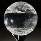 Super Quality Clear Quartz Sphere on a Metal Base, 0.7 lbs & 5" Tall #5631 - 0015 - Brazil GemsBrazil GemsSuper Quality Clear Quartz Sphere on a Metal Base, 0.7 lbs & 5" Tall #5631 - 0015Spheres5631 - 0015