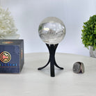 Super Quality Clear Quartz Sphere on a Metal Base, 0.7 lbs & 5.1" Tall #5631 - 0016 - Brazil GemsBrazil GemsSuper Quality Clear Quartz Sphere on a Metal Base, 0.7 lbs & 5.1" Tall #5631 - 0016Spheres5631 - 0016