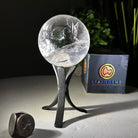 Super Quality Clear Quartz Sphere on a Metal Base, 0.7 lbs & 5.1" Tall #5631 - 0016 - Brazil GemsBrazil GemsSuper Quality Clear Quartz Sphere on a Metal Base, 0.7 lbs & 5.1" Tall #5631 - 0016Spheres5631 - 0016