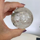 Super Quality Clear Quartz Sphere on a Metal Base, 0.8 lbs & 5.1" Tall #5631 - 0017 - Brazil GemsBrazil GemsSuper Quality Clear Quartz Sphere on a Metal Base, 0.8 lbs & 5.1" Tall #5631 - 0017Spheres5631 - 0017