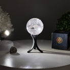 Super Quality Clear Quartz Sphere on a Metal Base, 0.8 lbs & 5.1" Tall #5631 - 0017 - Brazil GemsBrazil GemsSuper Quality Clear Quartz Sphere on a Metal Base, 0.8 lbs & 5.1" Tall #5631 - 0017Spheres5631 - 0017