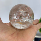 Super Quality Clear Quartz Sphere on a Metal Base, 0.8 lbs & 5.1" Tall #5631 - 0017 - Brazil GemsBrazil GemsSuper Quality Clear Quartz Sphere on a Metal Base, 0.8 lbs & 5.1" Tall #5631 - 0017Spheres5631 - 0017