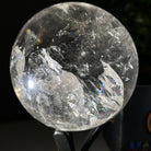 Super Quality Clear Quartz Sphere on a Metal Base, 0.9 lbs & 5.3" Tall #5631 - 0019 - Brazil GemsBrazil GemsSuper Quality Clear Quartz Sphere on a Metal Base, 0.9 lbs & 5.3" Tall #5631 - 0019Spheres5631 - 0019