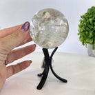 Super Quality Clear Quartz Sphere on a Metal Base, 0.9 lbs & 5.3" Tall #5631 - 0019 - Brazil GemsBrazil GemsSuper Quality Clear Quartz Sphere on a Metal Base, 0.9 lbs & 5.3" Tall #5631 - 0019Spheres5631 - 0019