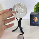 Super Quality Clear Quartz Sphere on a Metal Base, 1 lb & 5.4" Tall #5631 - 0020 - Brazil GemsBrazil GemsSuper Quality Clear Quartz Sphere on a Metal Base, 1 lb & 5.4" Tall #5631 - 0020Spheres5631 - 0020