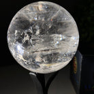 Super Quality Clear Quartz Sphere on a Metal Base, 1 lb & 5.4" Tall #5631 - 0020 - Brazil GemsBrazil GemsSuper Quality Clear Quartz Sphere on a Metal Base, 1 lb & 5.4" Tall #5631 - 0020Spheres5631 - 0020