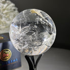 Super Quality Clear Quartz Sphere on a Metal Base, 1 lb & 5.4" Tall #5631 - 0020 - Brazil GemsBrazil GemsSuper Quality Clear Quartz Sphere on a Metal Base, 1 lb & 5.4" Tall #5631 - 0020Spheres5631 - 0020