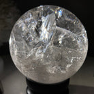 Super Quality Clear Quartz Sphere on a Metal Base 3.8 lbs & 5.2" Tall #5631 - 0031 - Brazil GemsBrazil GemsSuper Quality Clear Quartz Sphere on a Metal Base 3.8 lbs & 5.2" Tall #5631 - 0031Spheres5631 - 0031