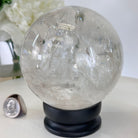 Super Quality Clear Quartz Sphere on a Metal Base 3.8 lbs & 5.2" Tall #5631 - 0031 - Brazil GemsBrazil GemsSuper Quality Clear Quartz Sphere on a Metal Base 3.8 lbs & 5.2" Tall #5631 - 0031Spheres5631 - 0031