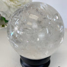 Super Quality Clear Quartz Sphere on a Metal Base 3.8 lbs & 5.2" Tall #5631 - 0031 - Brazil GemsBrazil GemsSuper Quality Clear Quartz Sphere on a Metal Base 3.8 lbs & 5.2" Tall #5631 - 0031Spheres5631 - 0031