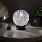 Super Quality Clear Quartz Sphere on a Metal Base 3.8 lbs & 5.2" Tall #5631 - 0031 - Brazil GemsBrazil GemsSuper Quality Clear Quartz Sphere on a Metal Base 3.8 lbs & 5.2" Tall #5631 - 0031Spheres5631 - 0031