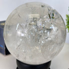 Super Quality Clear Quartz Sphere on a Metal Base 3.8 lbs & 5.2" Tall #5631 - 0031 - Brazil GemsBrazil GemsSuper Quality Clear Quartz Sphere on a Metal Base 3.8 lbs & 5.2" Tall #5631 - 0031Spheres5631 - 0031