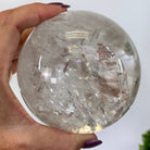 Super Quality Clear Quartz Sphere on a Metal Base 3.8 lbs & 5.2" Tall #5631 - 0031 - Brazil GemsBrazil GemsSuper Quality Clear Quartz Sphere on a Metal Base 3.8 lbs & 5.2" Tall #5631 - 0031Spheres5631 - 0031