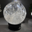 Super Quality Clear Quartz Sphere on a Metal Base 3.8 lbs & 5.2" Tall #5631 - 0031 - Brazil GemsBrazil GemsSuper Quality Clear Quartz Sphere on a Metal Base 3.8 lbs & 5.2" Tall #5631 - 0031Spheres5631 - 0031