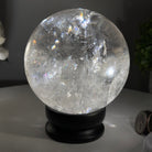 Super Quality Clear Quartz Sphere on a Metal Base 3.8 lbs & 5.2" Tall #5631 - 0031 - Brazil GemsBrazil GemsSuper Quality Clear Quartz Sphere on a Metal Base 3.8 lbs & 5.2" Tall #5631 - 0031Spheres5631 - 0031