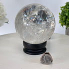 Super Quality Clear Quartz Sphere on a Metal Base 3.8 lbs & 5.2" Tall #5631 - 0031 - Brazil GemsBrazil GemsSuper Quality Clear Quartz Sphere on a Metal Base 3.8 lbs & 5.2" Tall #5631 - 0031Spheres5631 - 0031