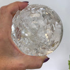 Super Quality Clear Quartz Sphere on a Metal Base 3.8 lbs & 7.5" Tall #5631 - 0030 - Brazil GemsBrazil GemsSuper Quality Clear Quartz Sphere on a Metal Base 3.8 lbs & 7.5" Tall #5631 - 0030Spheres5631 - 0030