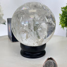 Super Quality Clear Quartz Sphere on a Metal Base 3.8 lbs & 7.5" Tall #5631 - 0030 - Brazil GemsBrazil GemsSuper Quality Clear Quartz Sphere on a Metal Base 3.8 lbs & 7.5" Tall #5631 - 0030Spheres5631 - 0030