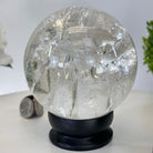 Super Quality Clear Quartz Sphere on a Metal Base 3.8 lbs & 7.5" Tall #5631 - 0030 - Brazil GemsBrazil GemsSuper Quality Clear Quartz Sphere on a Metal Base 3.8 lbs & 7.5" Tall #5631 - 0030Spheres5631 - 0030