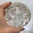 Super Quality Clear Quartz Sphere on a Metal Base 3.8 lbs & 7.5" Tall #5631 - 0030 - Brazil GemsBrazil GemsSuper Quality Clear Quartz Sphere on a Metal Base 3.8 lbs & 7.5" Tall #5631 - 0030Spheres5631 - 0030