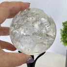 Super Quality Clear Quartz Sphere on Metal Base 1.7 lbs & 7.1" Tall #5631 - 0023 - Brazil GemsBrazil GemsSuper Quality Clear Quartz Sphere on Metal Base 1.7 lbs & 7.1" Tall #5631 - 0023Spheres5631 - 0023